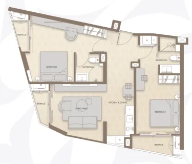 2 bedroom, 91,0 м²