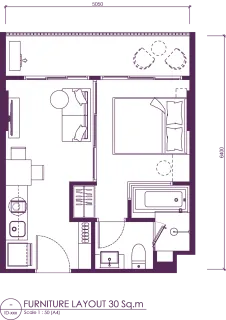 1 bedroom, 34,0 м²