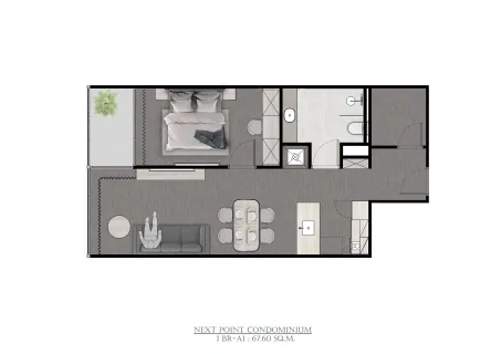 1 bedroom, 55,0 м²