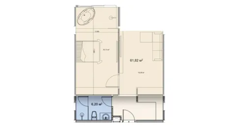 1 bedroom, 70,0 м²