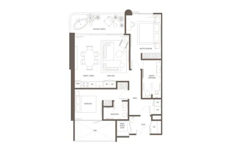 2 bedroom, 117,0 м²