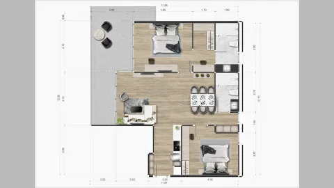 2 bedroom, 101,0 м²