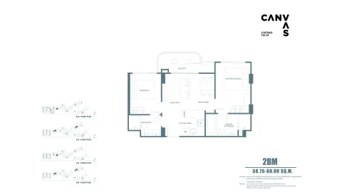 2 bedroom, 60,0 м²