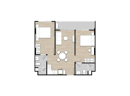 2 bedroom, 61,0 м²