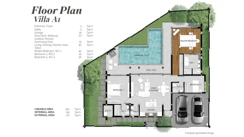 3 bedroom, 262,0 м²