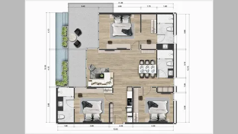 3 bedroom, 159,0 м²