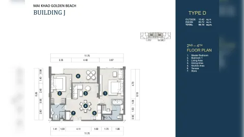 2 bedroom, 94,0 м²