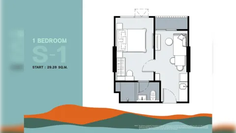 1 bedroom, 35,0 м²