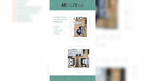 2 bedroom, 89,0 м²