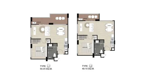 1 bedroom, 60,0 м²