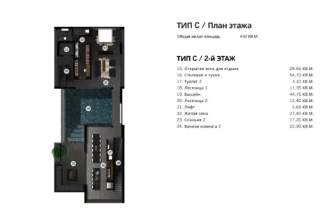 4 bedroom, 632,0 м²