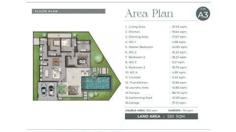 3 bedroom, 365,0 м²