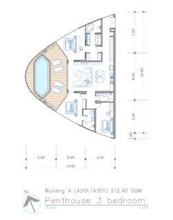 3 bedroom, 212,0 м²