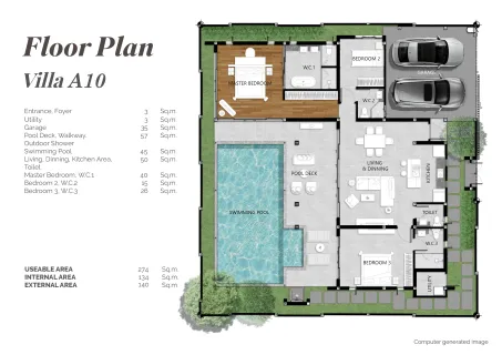 3 bedroom, 274,0 м²
