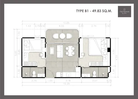 2 bedroom, 50,0 м²