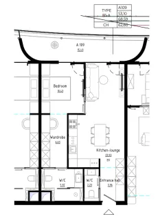 1 bedroom, 49,0 м²